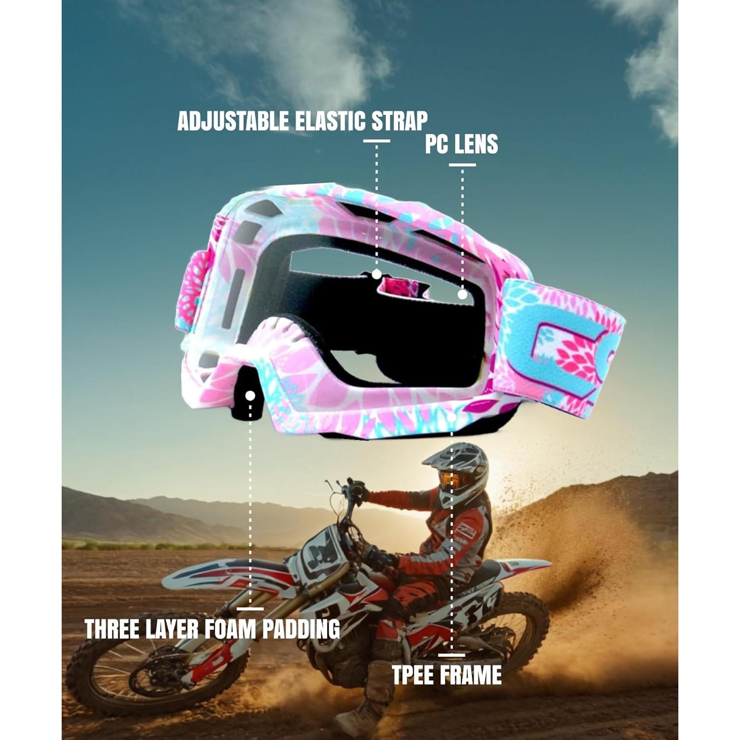 Gafas de Motociclismo CRG Sports T815-189 UV y Ventilación