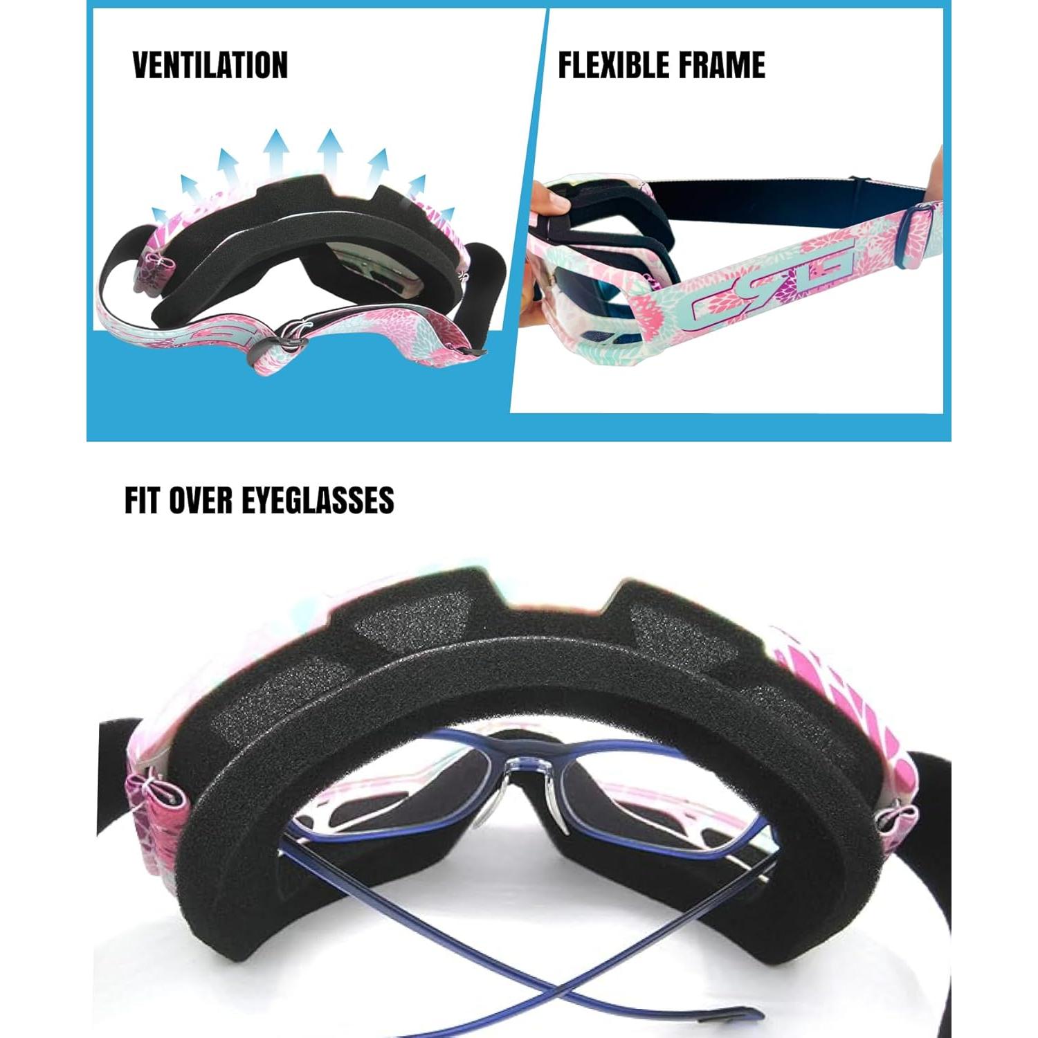 Gafas de Motociclismo CRG Sports T815-189 UV y Ventilación