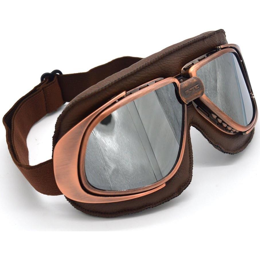 Gafas de Motocicleta Evomosa Vintage Piloto con Lentes de Colores