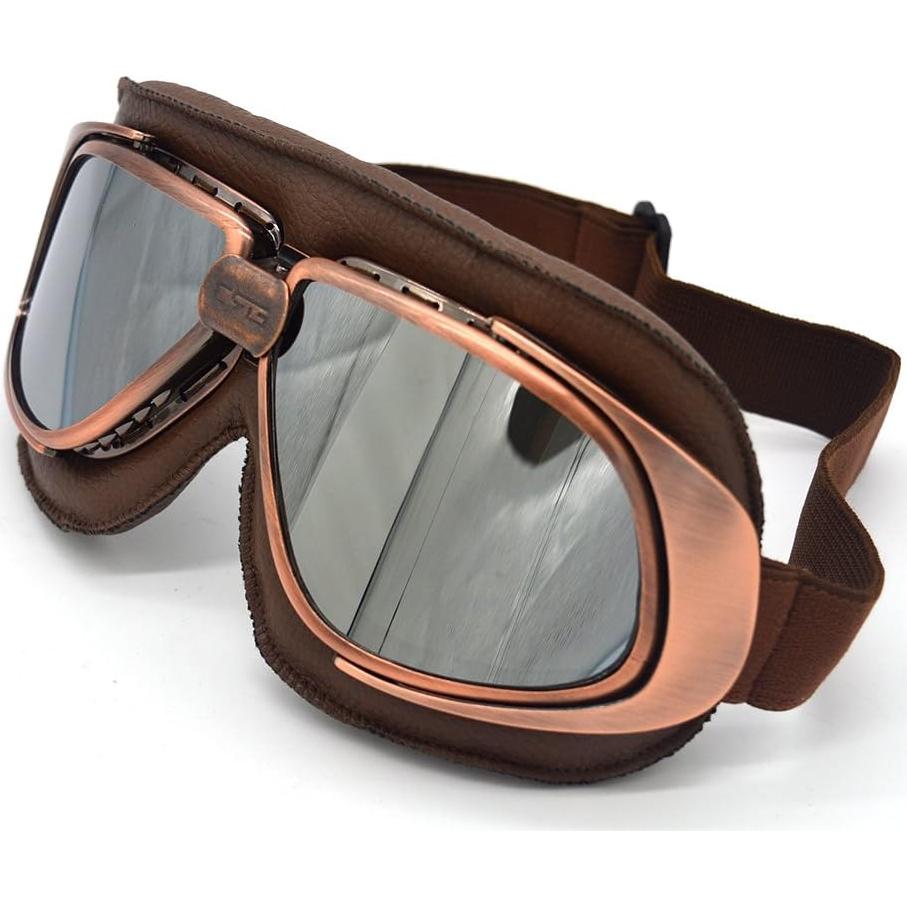 Gafas de Motocicleta Evomosa Vintage Piloto con Lentes de Colores