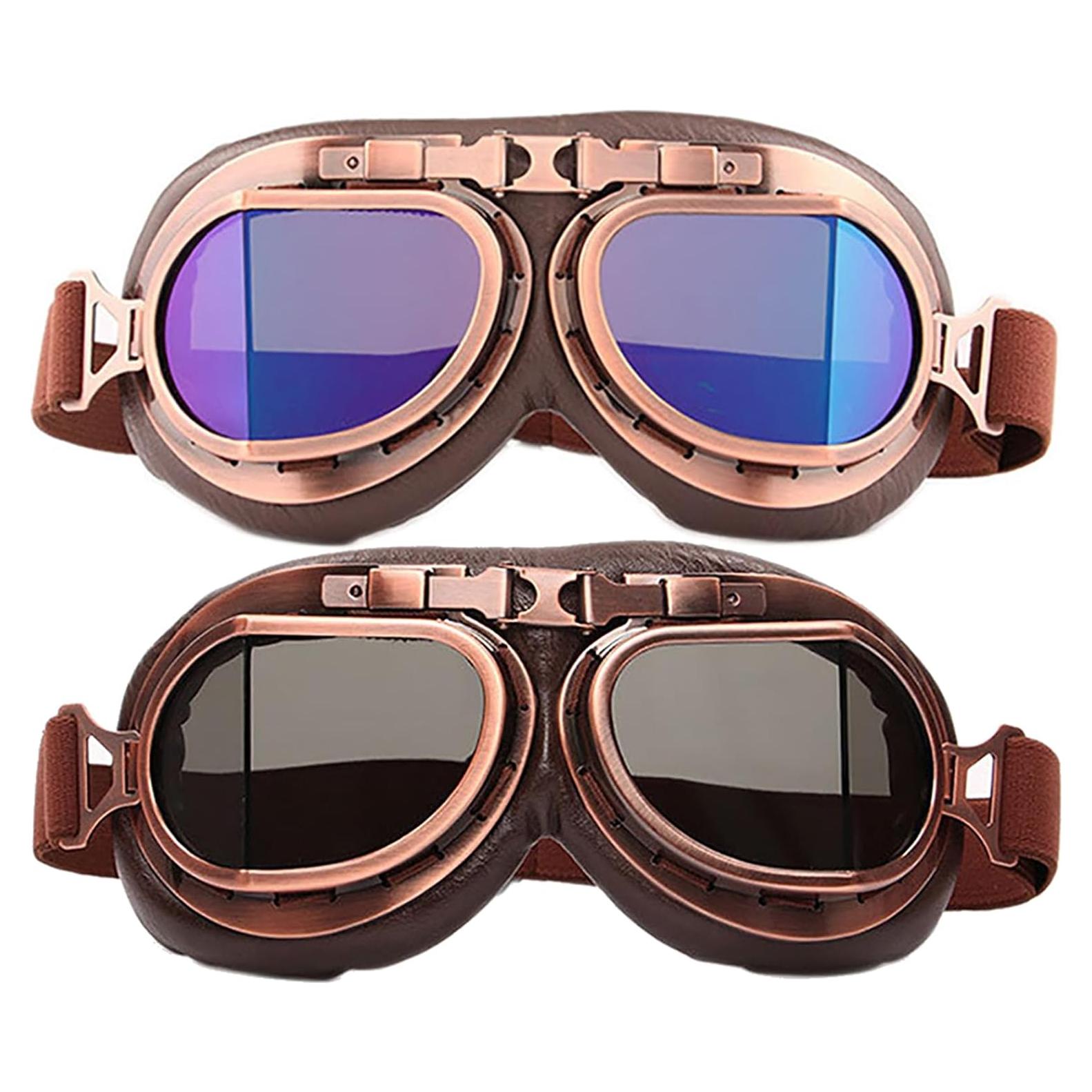 Gafas de Casco Vintage Peicees - Paquete de 2, Motociclismo