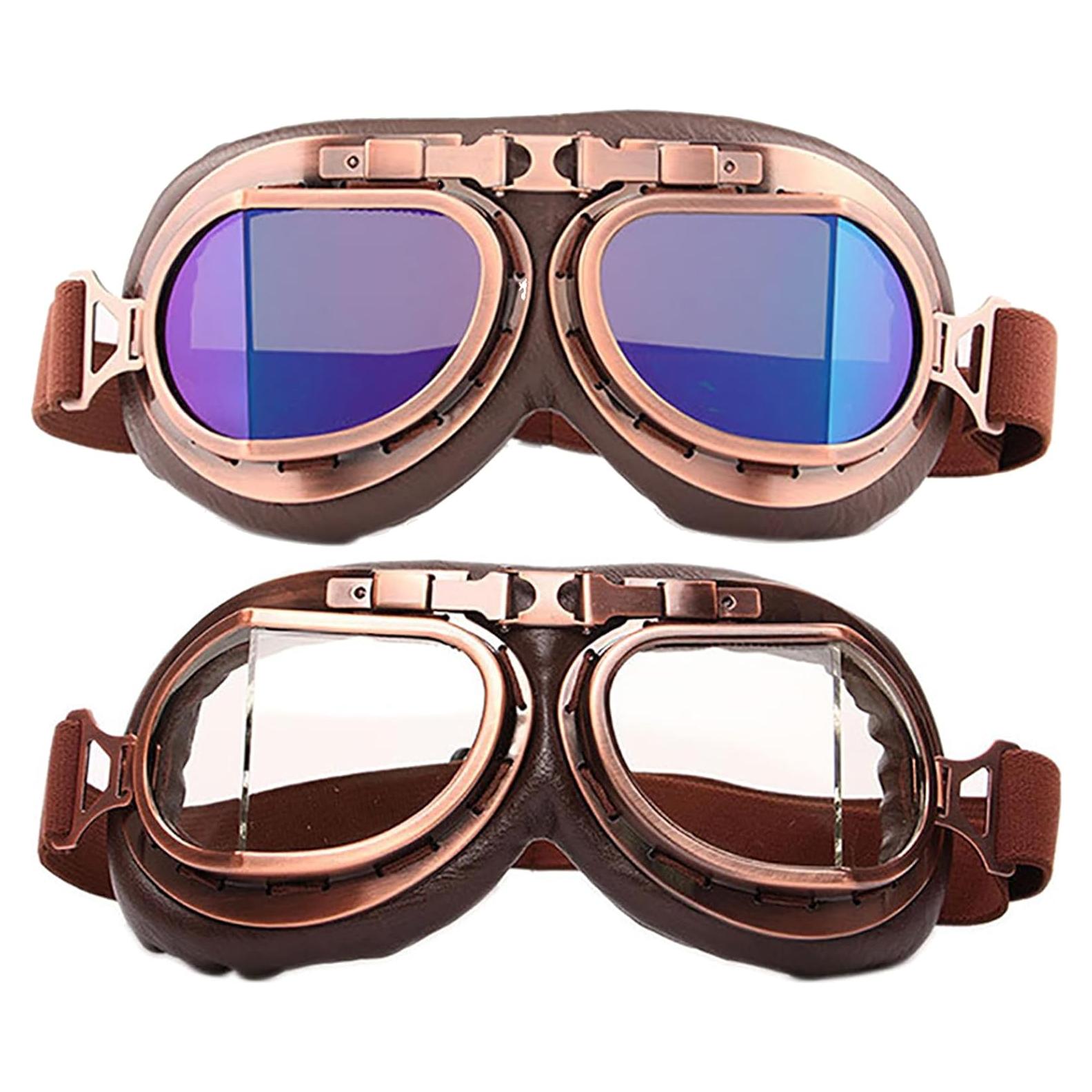 Gafas de Casco Vintage Peicees - Paquete de 2, Motociclismo