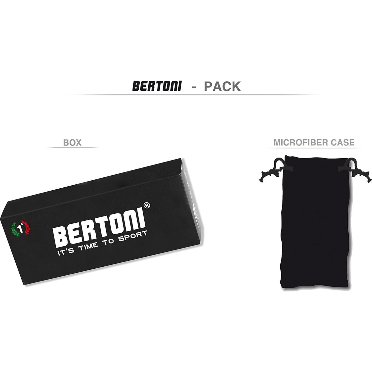 Gafas de sol deportivas Bertoni N30B - Nylon flexible - Blanca