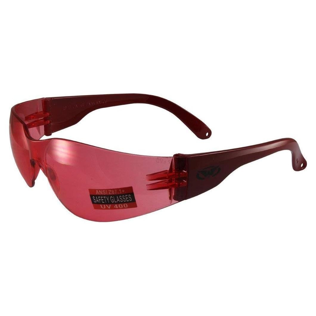 Gafas de sol de seguridad Global Vision Rider rojas Z87.1