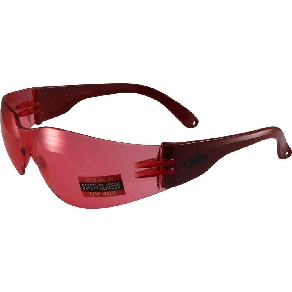Gafas de sol de seguridad Global Vision Rider rojas Z87.1