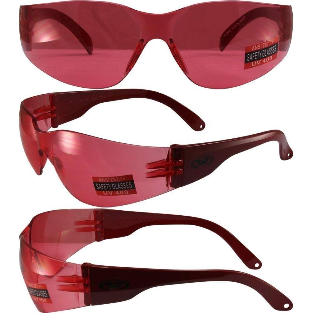 Gafas de sol de seguridad Global Vision Rider rojas Z87.1