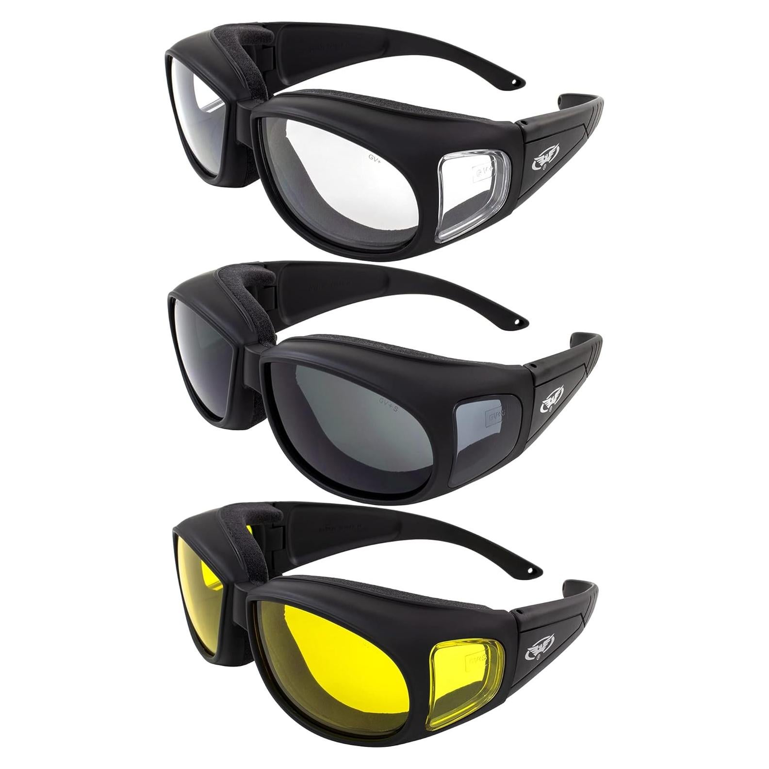 Gafas de Sol de Seguridad Global Vision - 3 Lentes UV400