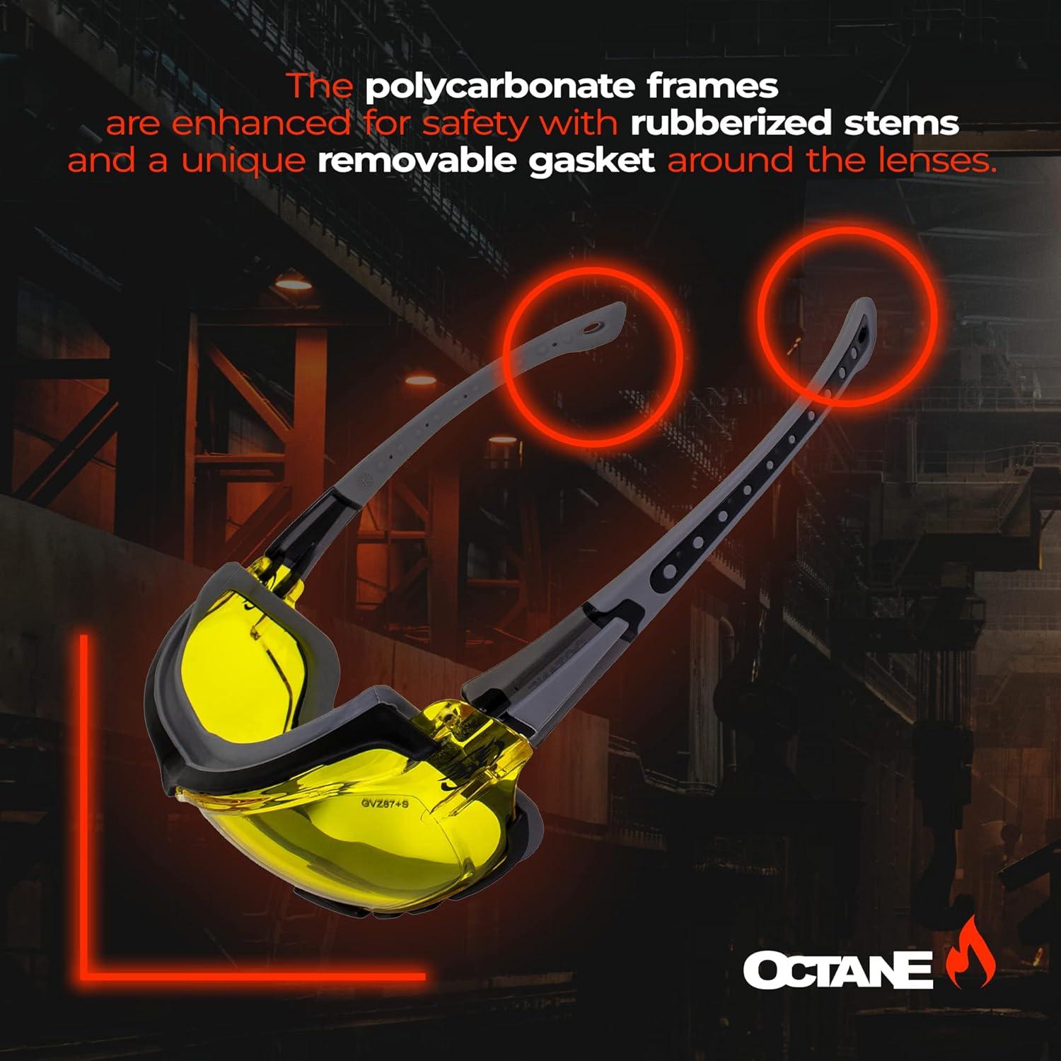 Gafas de sol deportivas Global Vision Octane UV400 gris amarilla