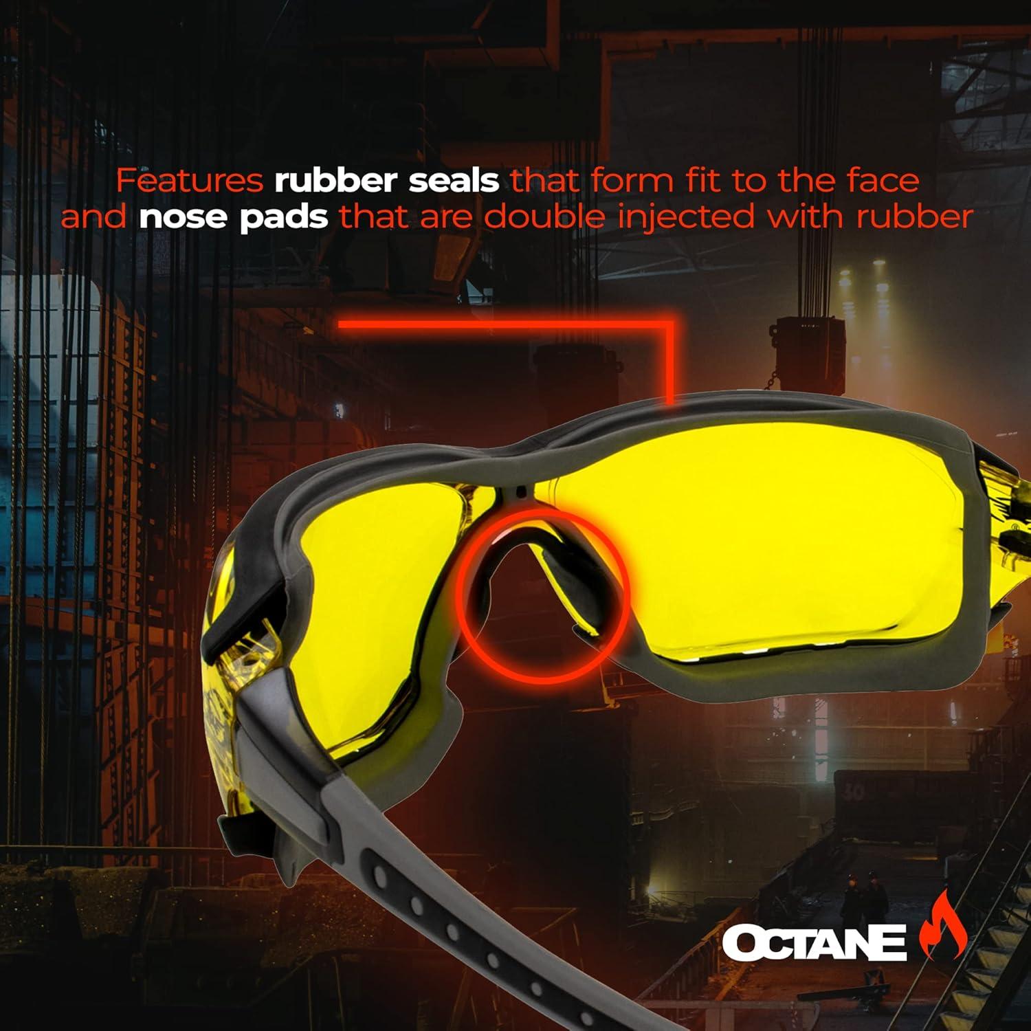 Gafas de sol deportivas Global Vision Octane UV400 gris amarilla