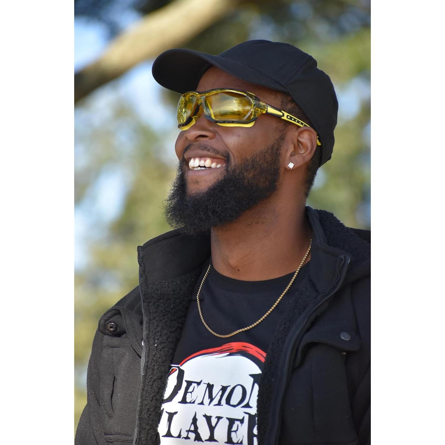 Gafas de sol deportivas Global Vision Octane UV400 gris amarilla