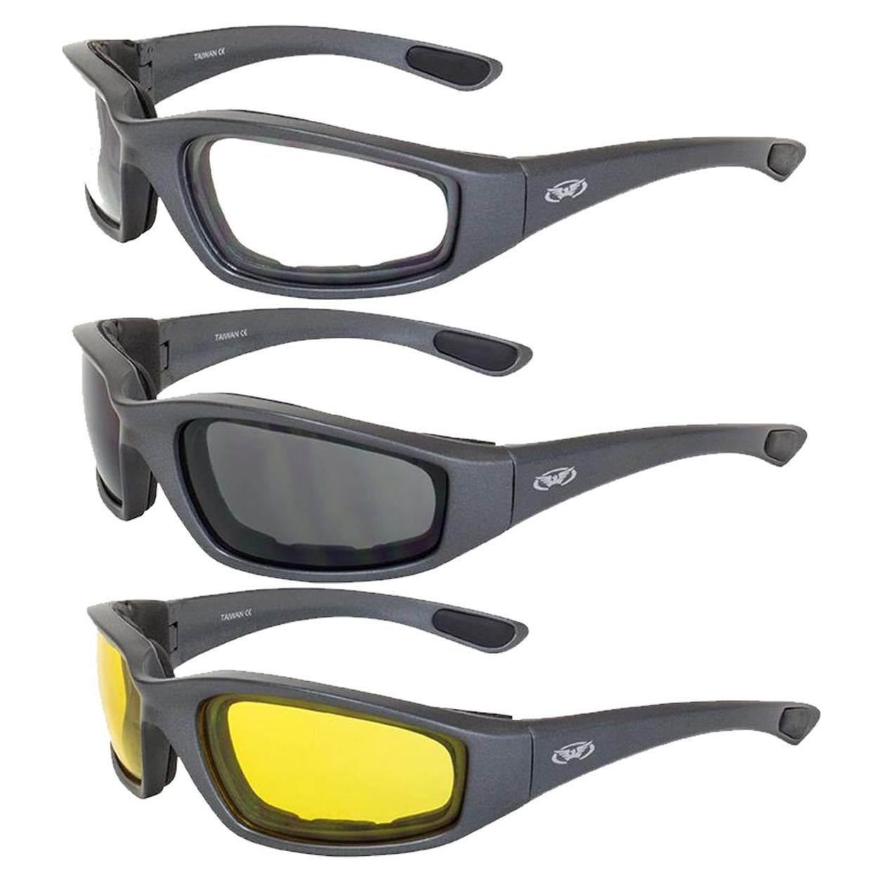 Gafas de sol para motocicleta Global Vision Kickback 3 pares