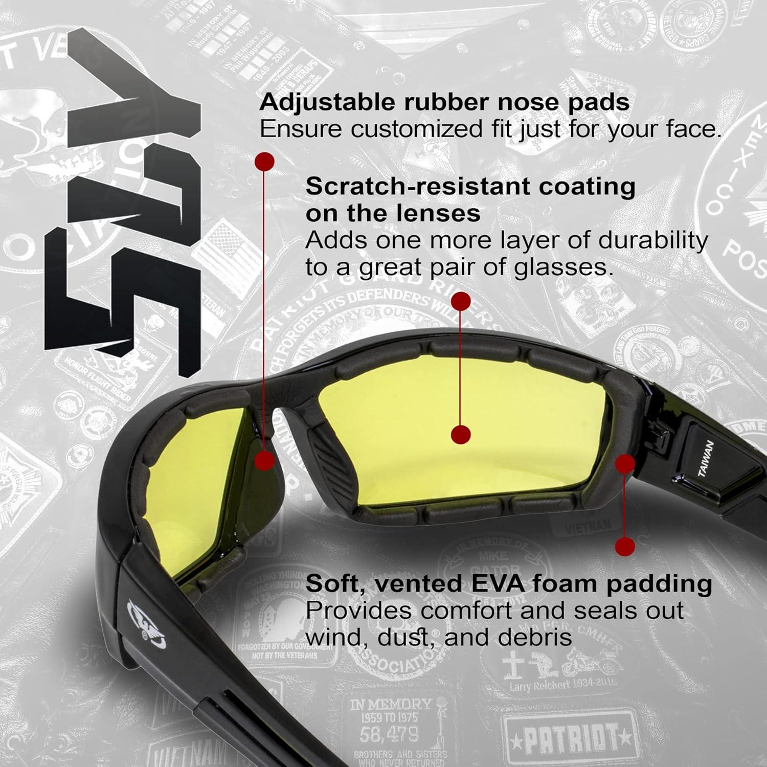 Gafas de sol acolchadas Sly Global Vision para motociclistas