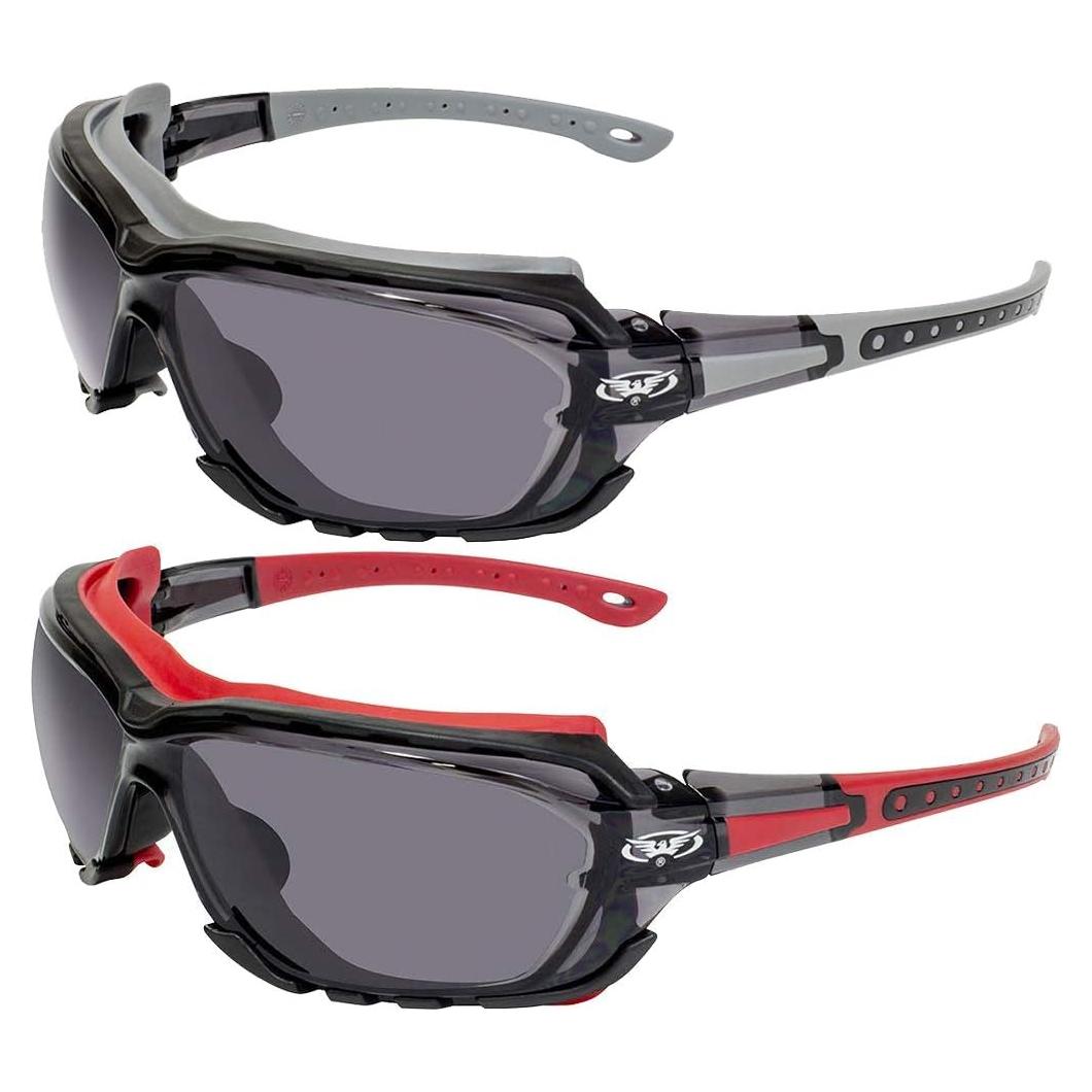 Gafas de Motocicleta Global Vision Octane - 2 Pares Lentes Ahumados