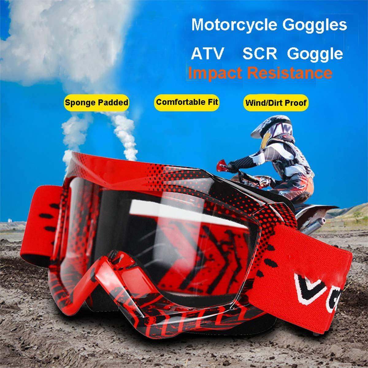 Gafas de Goggle para Motocicleta June Sports KG004 - Rojo