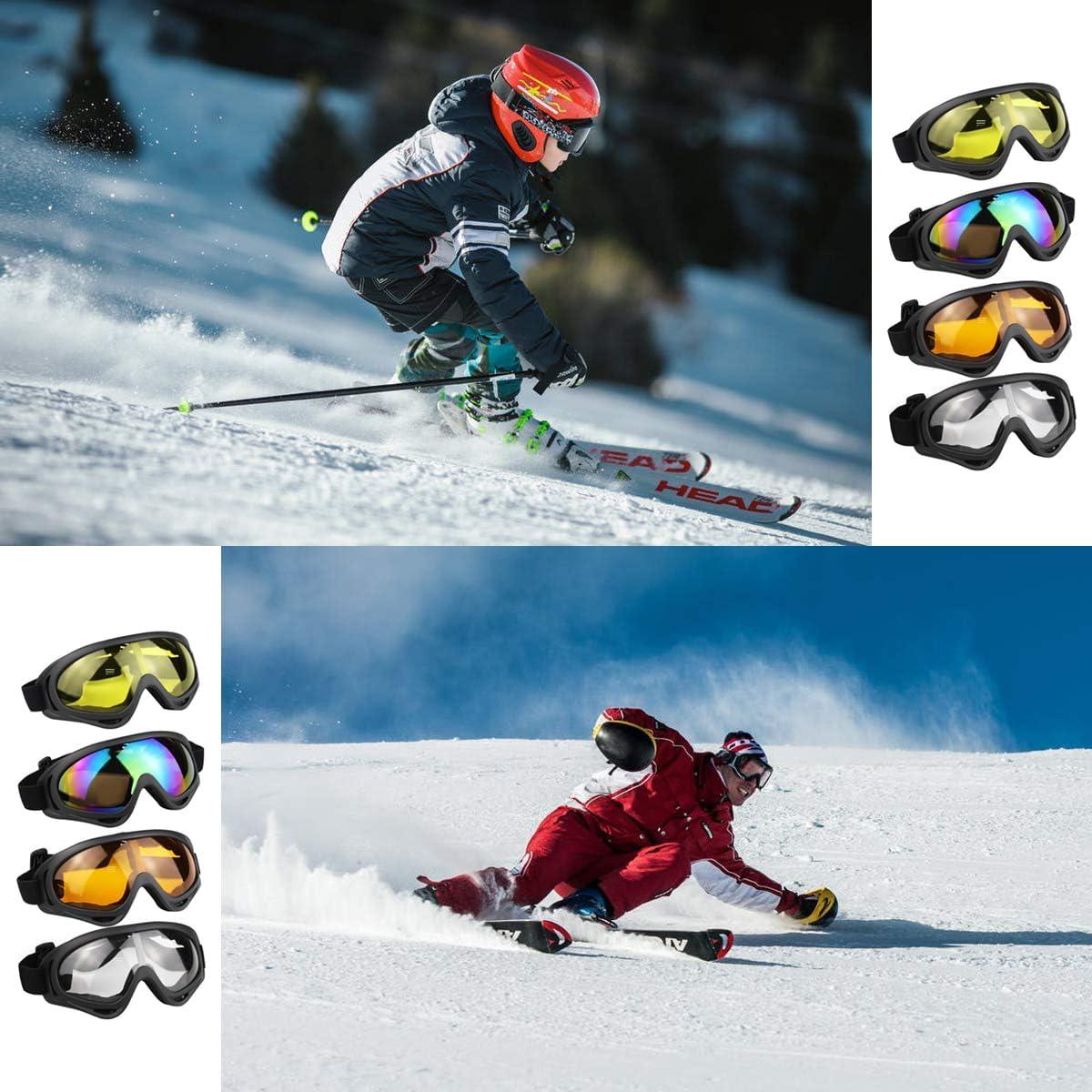 Gafas de Esquí AOUTACC UV400 4 Paquete Protección Impacto