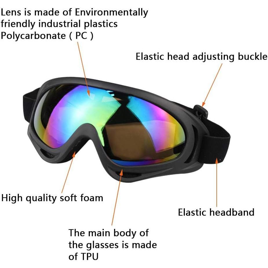 Gafas de Esquí AOUTACC UV400 4 Paquete Protección Impacto