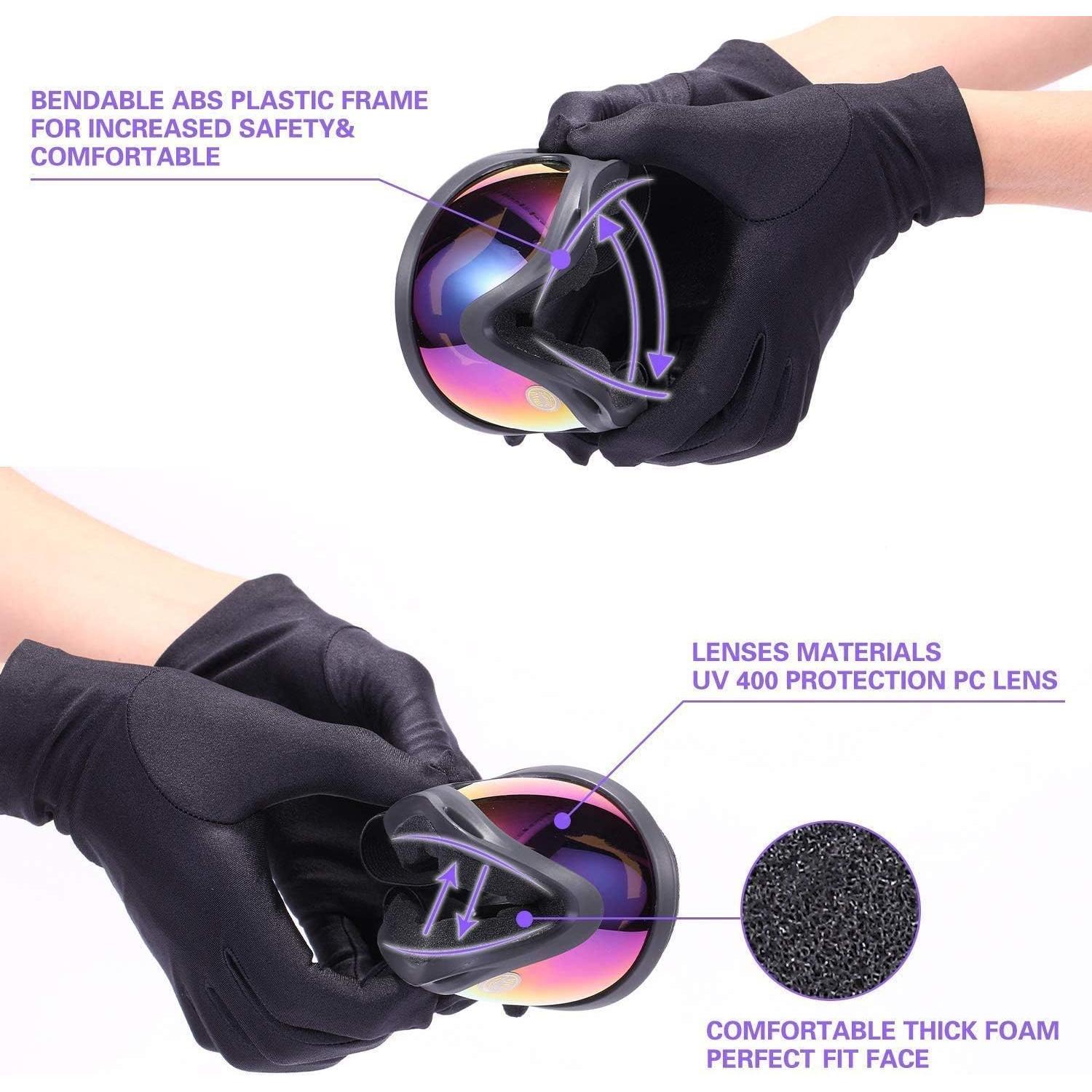 Gafas de Esquí Anti-reflejo Primera Elección UV 400 Rojo