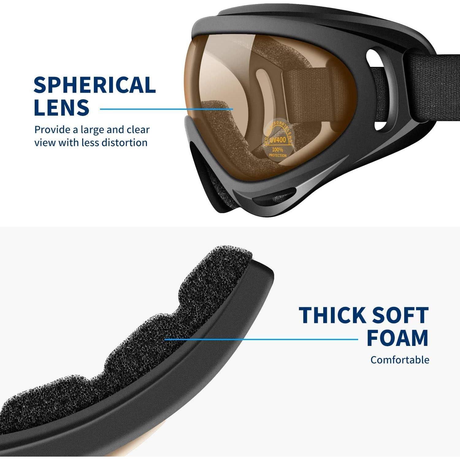 Gafas de Esquí Anti-reflejo Primera Elección UV 400 Rojo