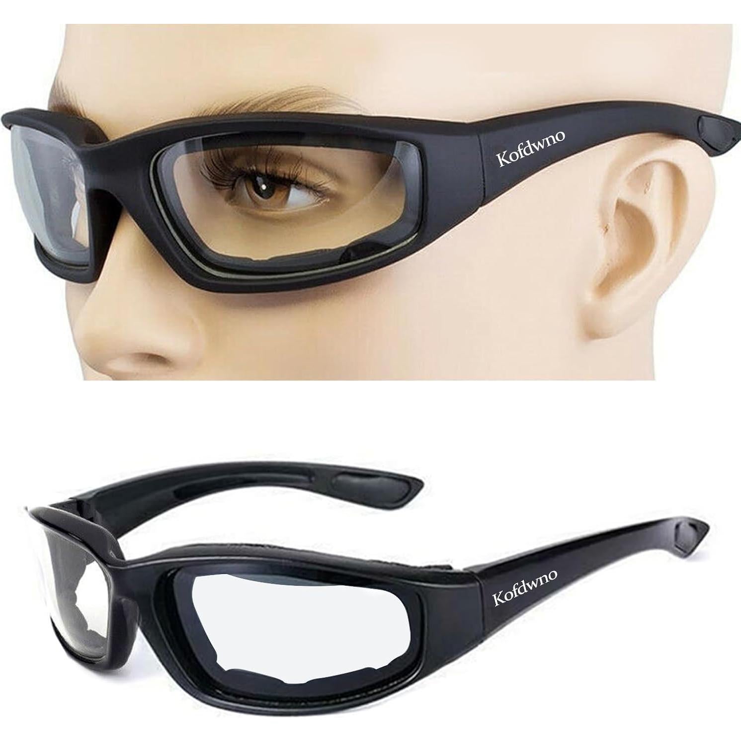 3 Pares de Gafas de Motocicleta UV Anti-Viento y Polvo