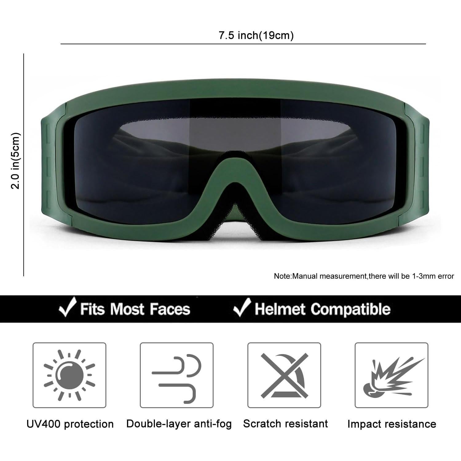 Gafas Tácticas SPOSUNE Anti Niebla con 3 Lentes Intercambiables