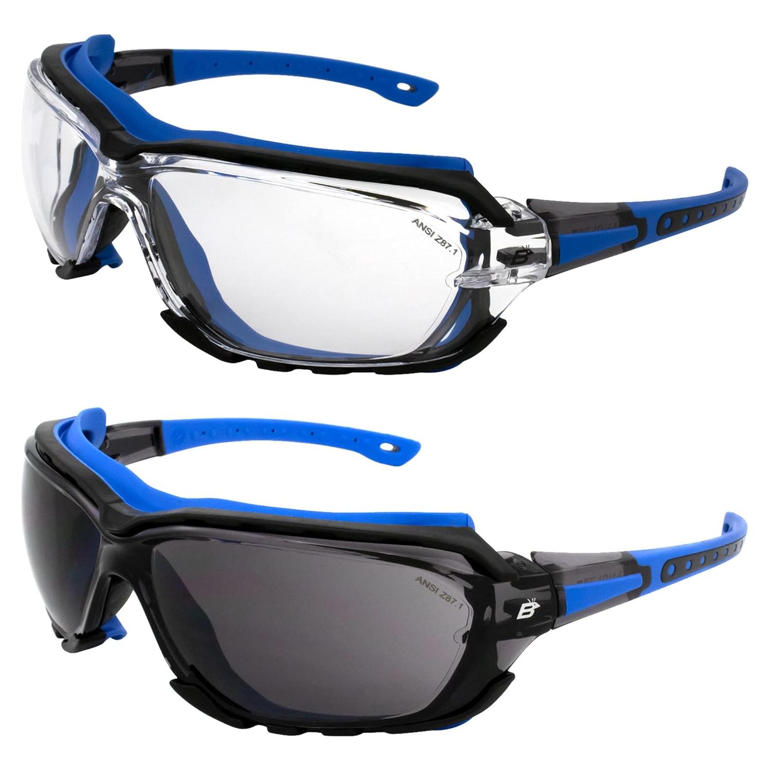 Gafas de seguridad acolchadas Birdz Eyewear con lentes ahumados y claros