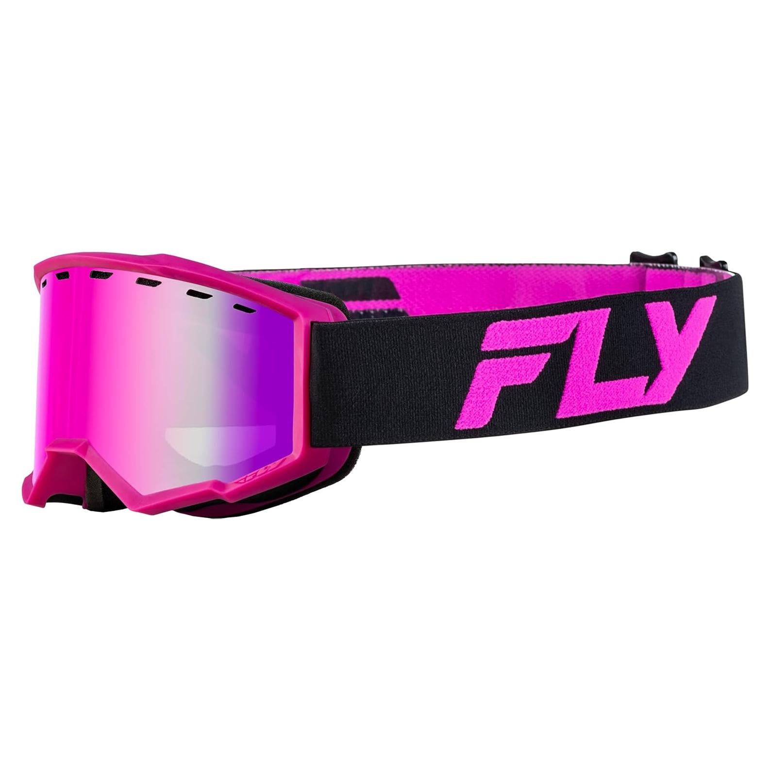 Gafas de Nieve FLY Racing Focus Jóvenes Negro/Rosa Lente Rosa
