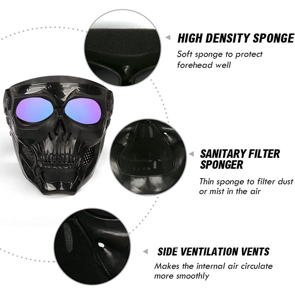 Máscara de Gafas de Calavera Outamateur para Motocicleta UV