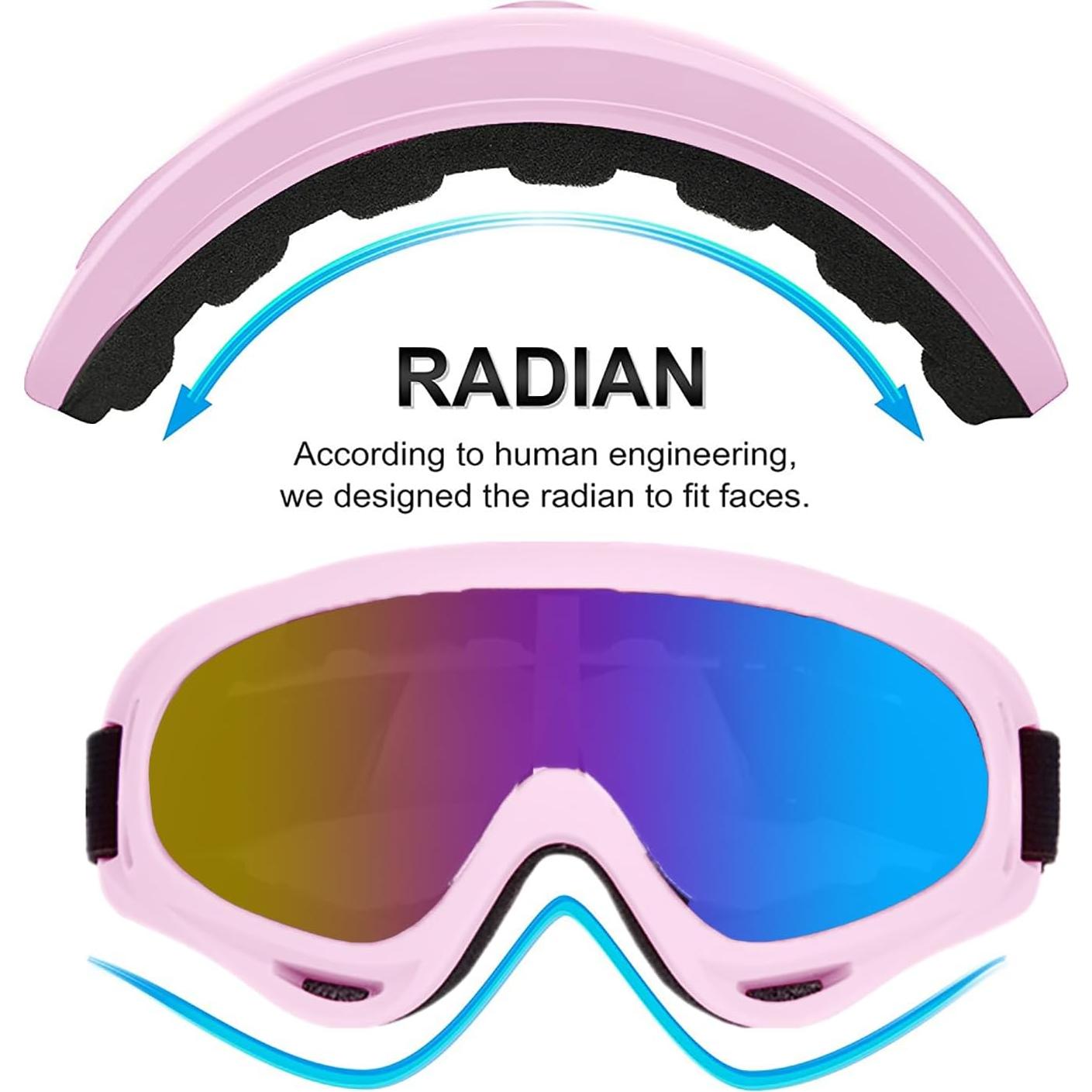 Gafas de Deporte LJDJ con Máscara Balaclava UV Unisex