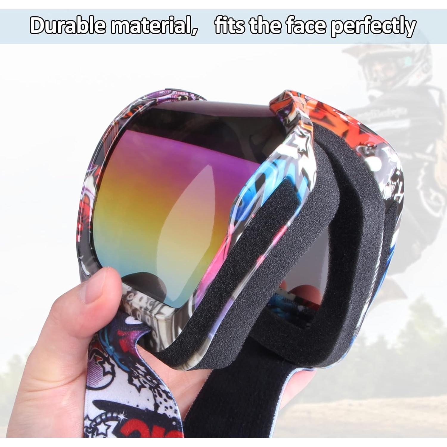 Gafas de Motocross LMAVAG Graffiti UV400 Antideslizantes