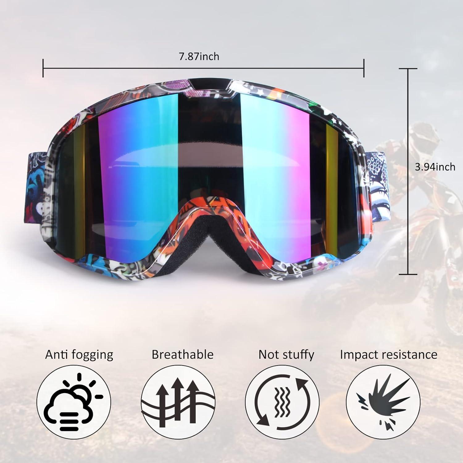 Gafas de Motocross LMAVAG Graffiti UV400 Antideslizantes
