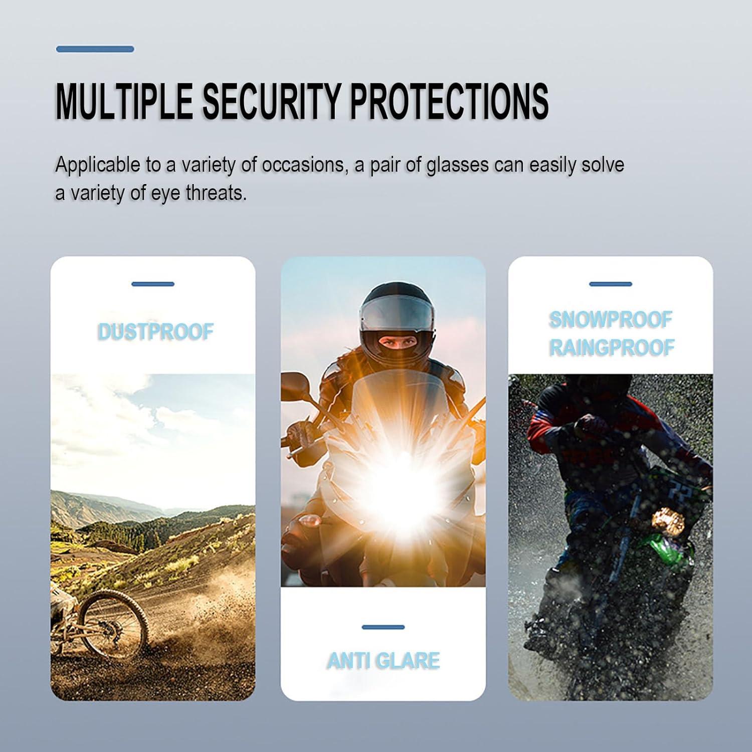 Gafas de Motocross Immoono con Máscara Facial - Protección UV