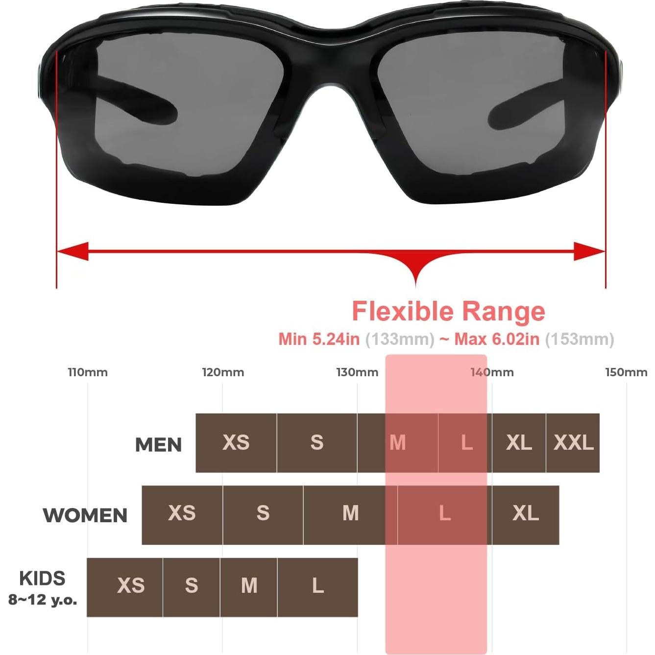 Gafas de sol Powersports para motociclismo con lentes ahumados