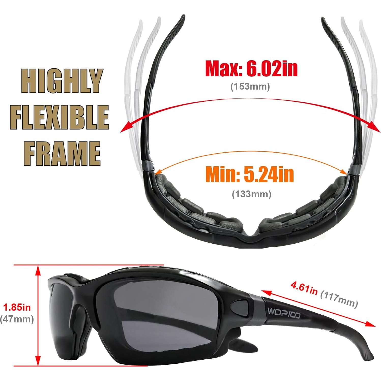 Gafas de sol Powersports para motociclismo con lentes ahumados