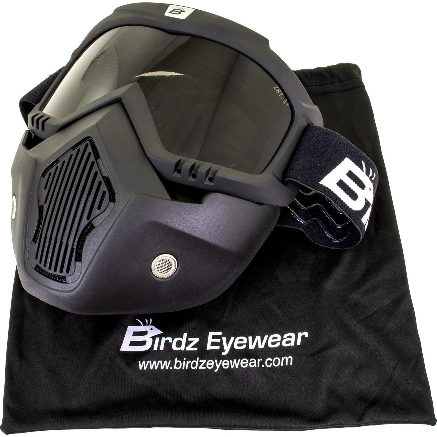 Gafas de Motocicleta Birdz Skylark con Máscara Facial Removible