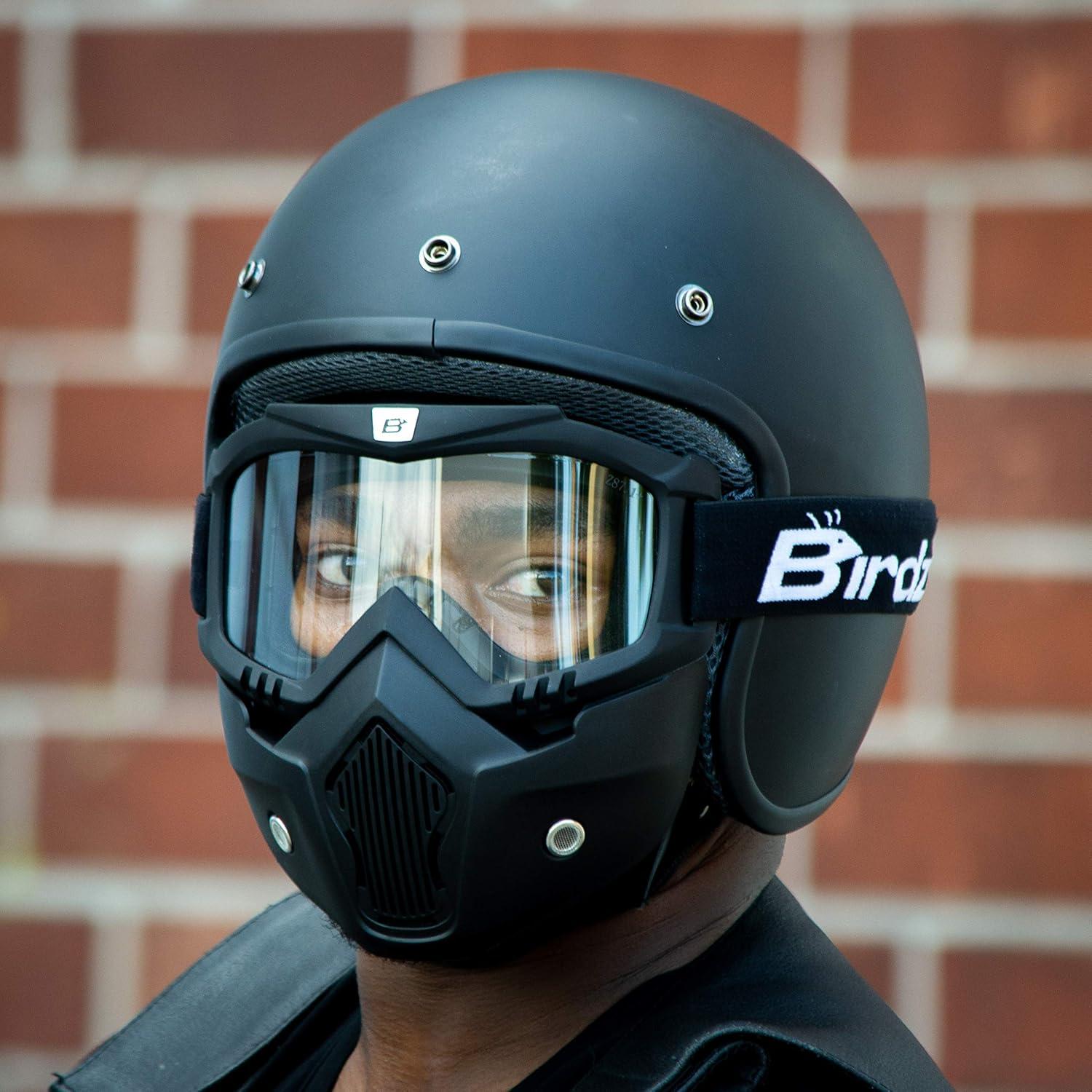 Gafas de Motocicleta Birdz Skylark con Máscara Facial Removible