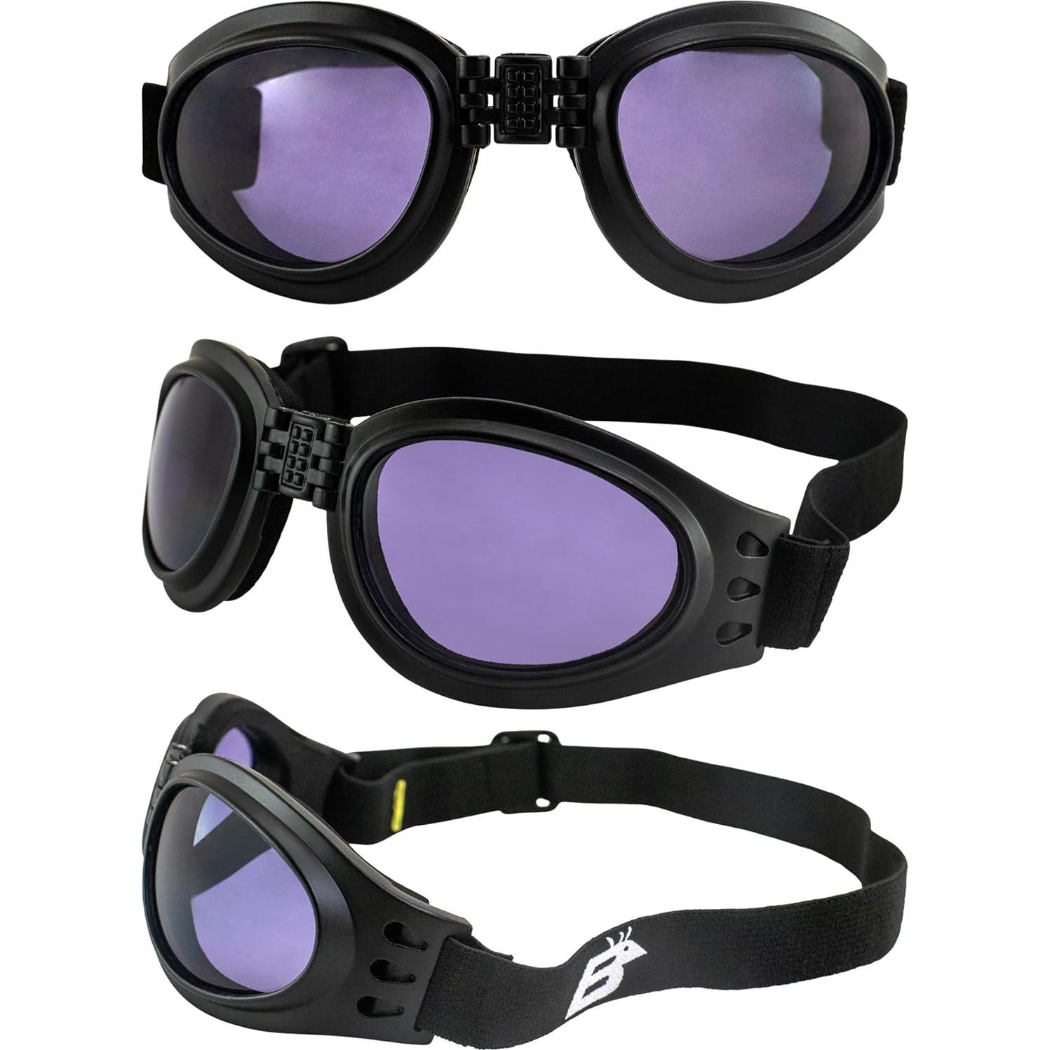 Gafas de Motocicleta Birdz Eyewear Parrot Plegables Neopreno Lente Púrpura