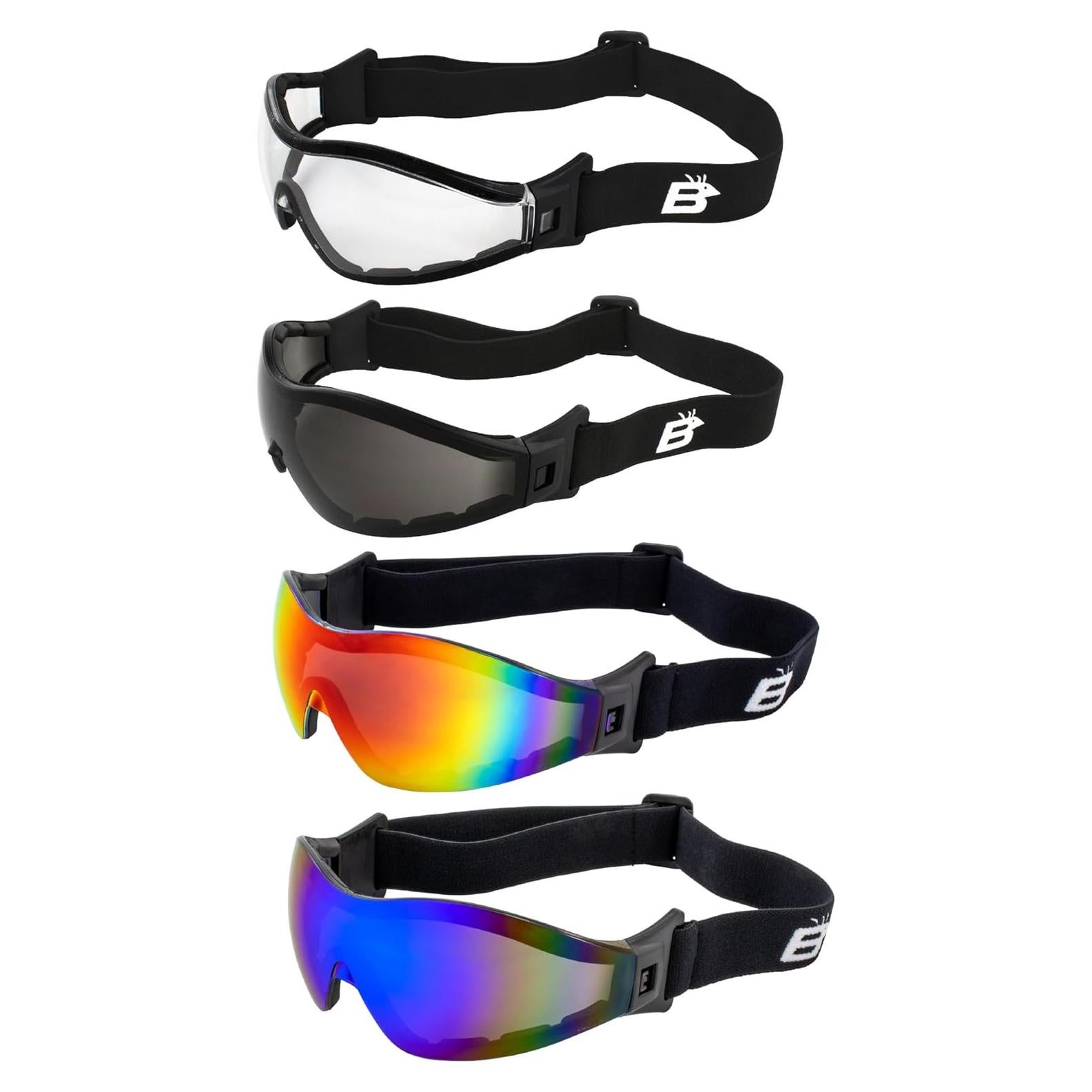 Gafas Birdz Boogie 4 Pares con Acolchado para Motocicleta y Esquí