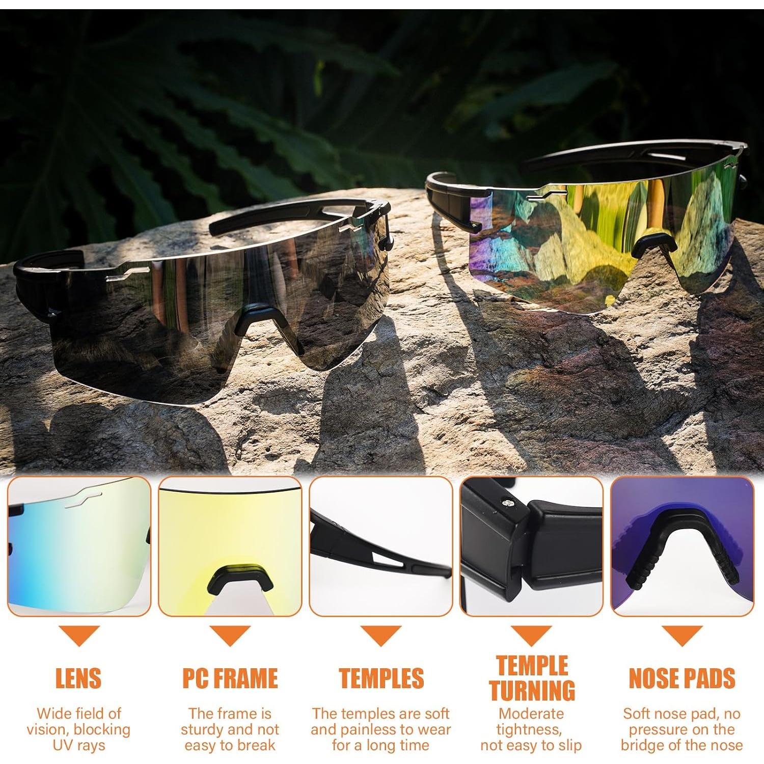 Gafas de sol deportivas polarizadas TR90 para ciclismo y béisbol