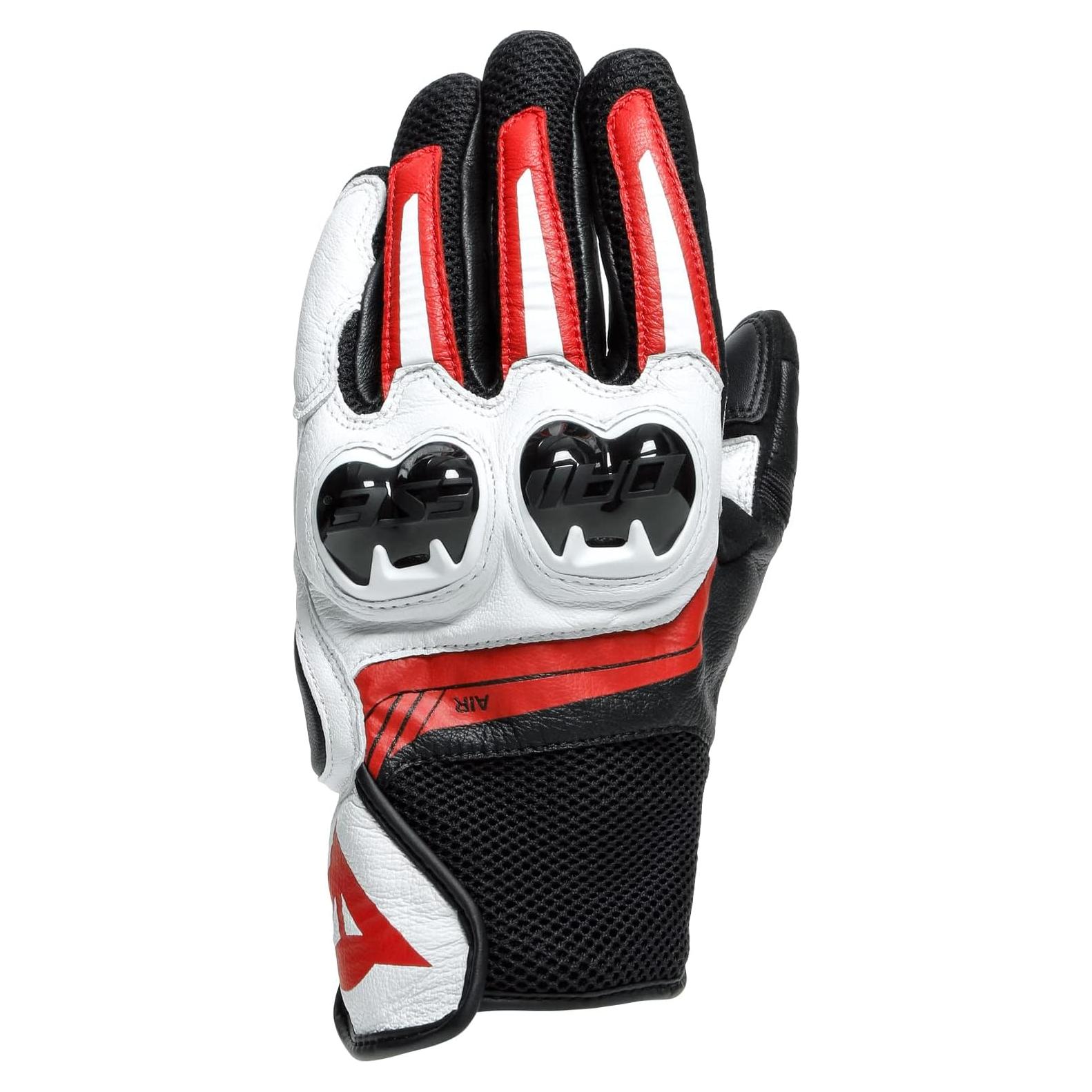 Guantes de motocicleta Dainese Mig 3 de cuero XL Negro/Blanco/Rojo