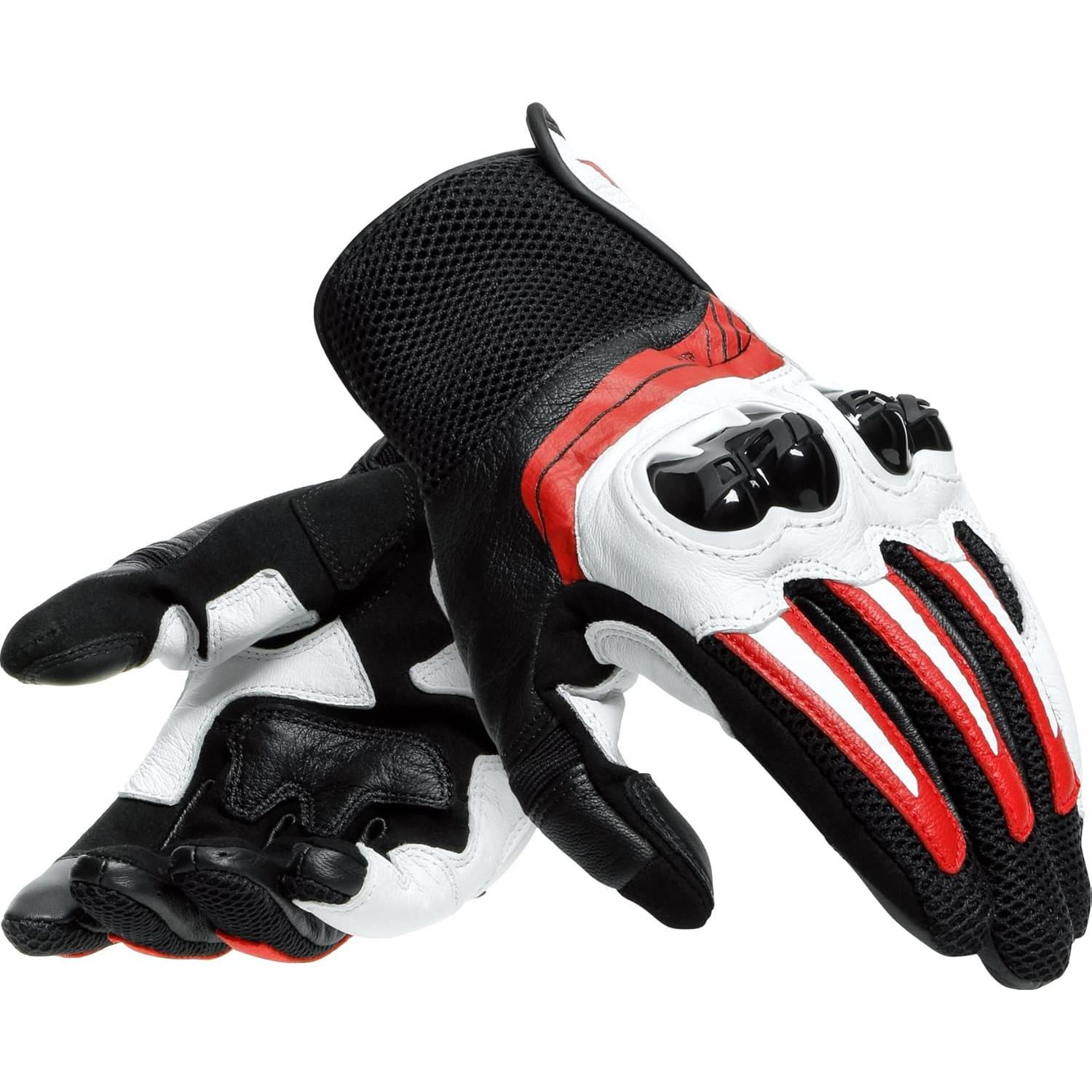 Guantes de motocicleta Dainese Mig 3 de cuero XL Negro/Blanco/Rojo