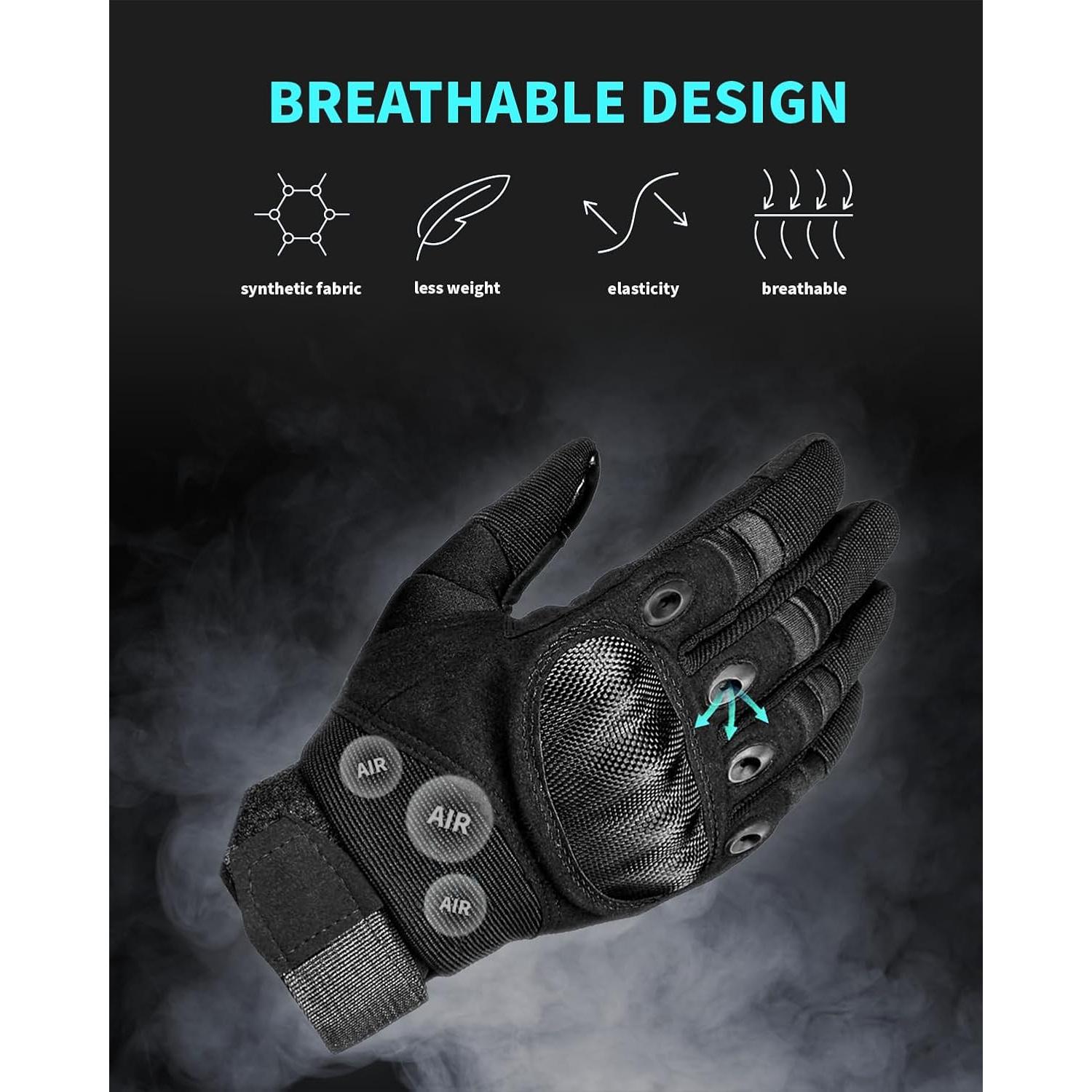 Guantes Tácticos Liovoras TG-1 para Motocicleta y Ciclismo