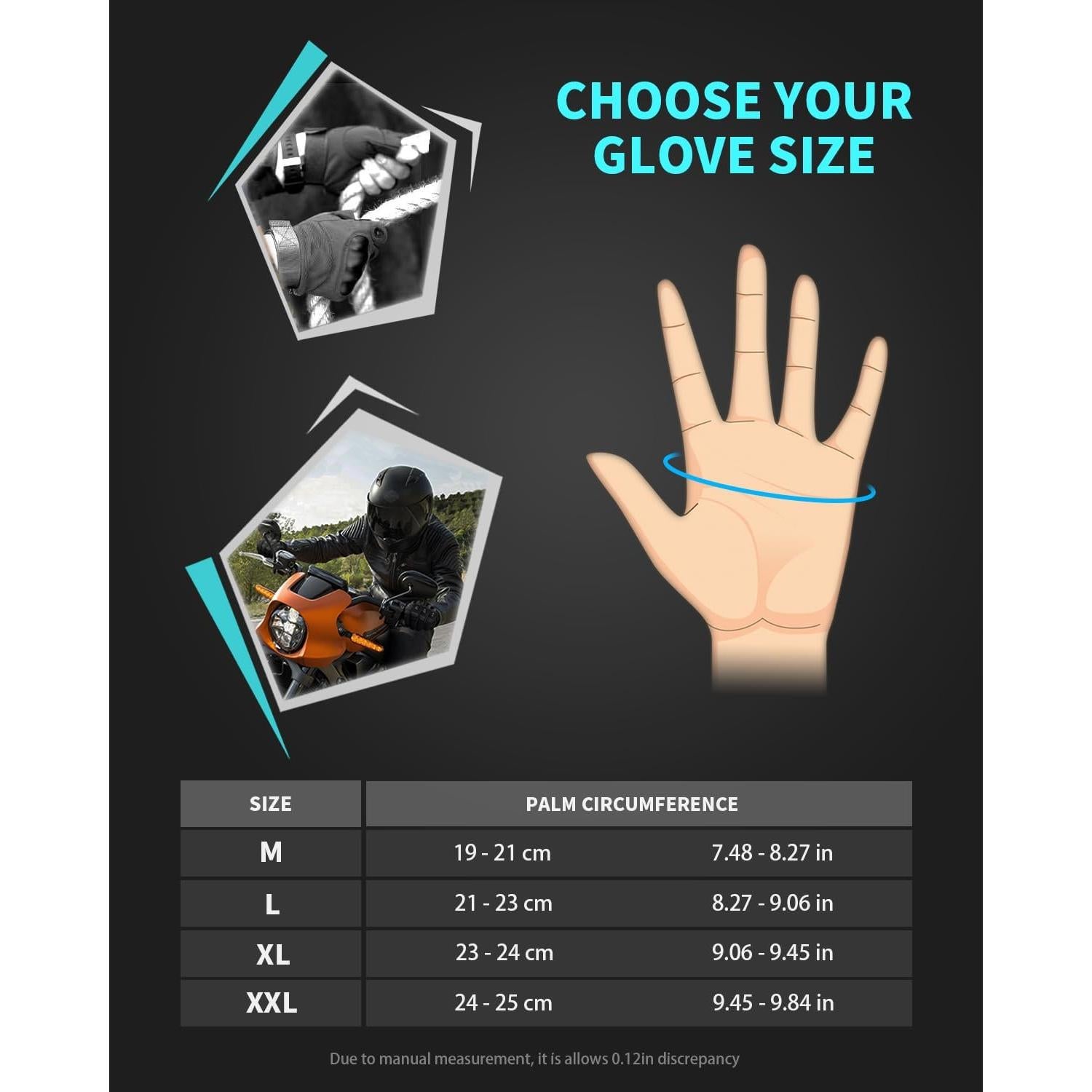 Guantes Tácticos Liovoras TG-1 para Motocicleta y Ciclismo