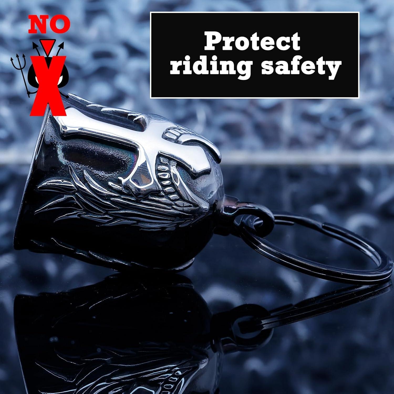 Campana de Motocicleta CYZBTBl 3D Negra Plata - Accesorio Biker