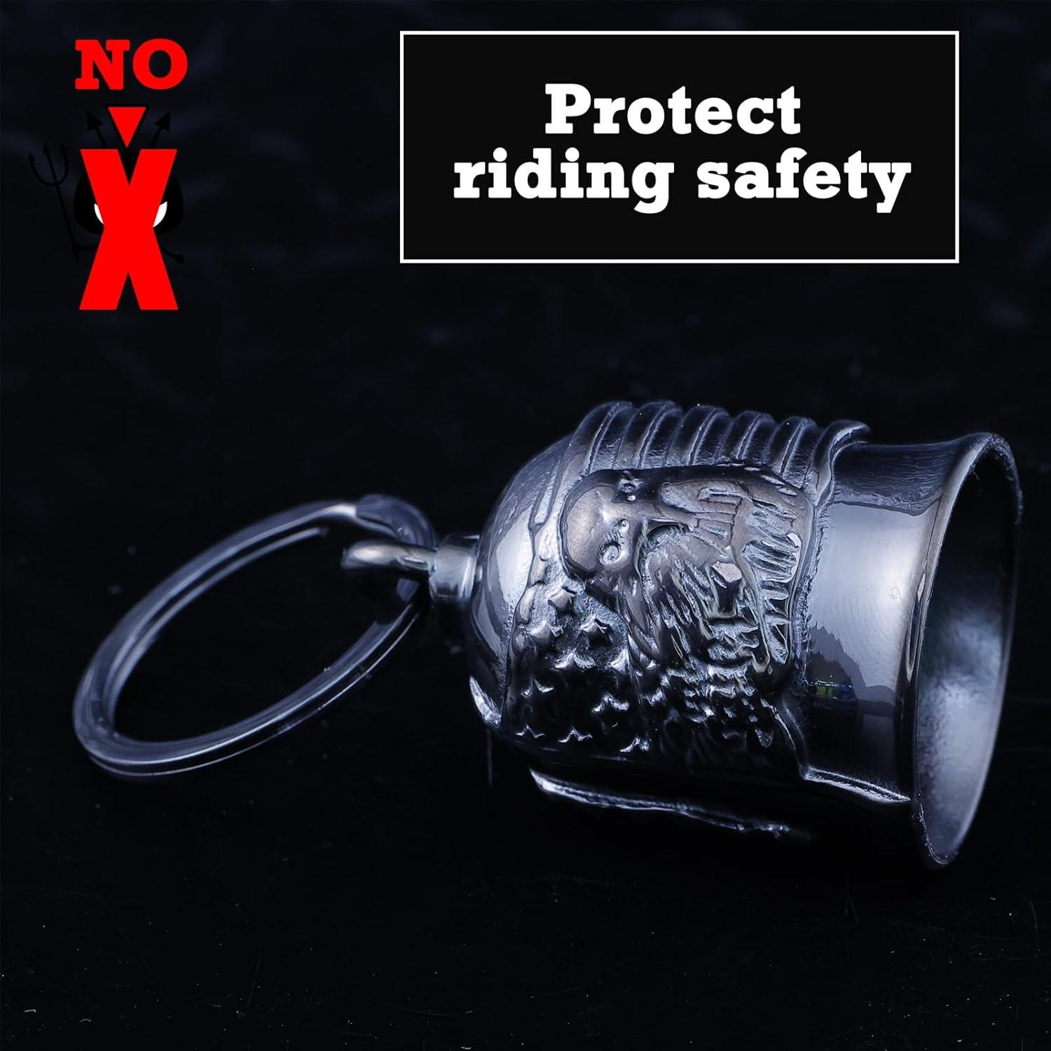 Campana de Motocicleta CYZBTBl 3D Acero Inoxidable Negra