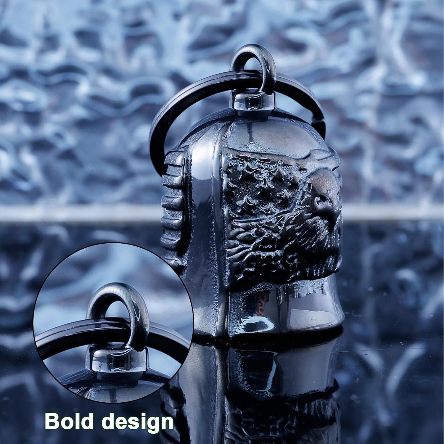 Campana de Motocicleta CYZBTBl 3D Acero Inoxidable Negra