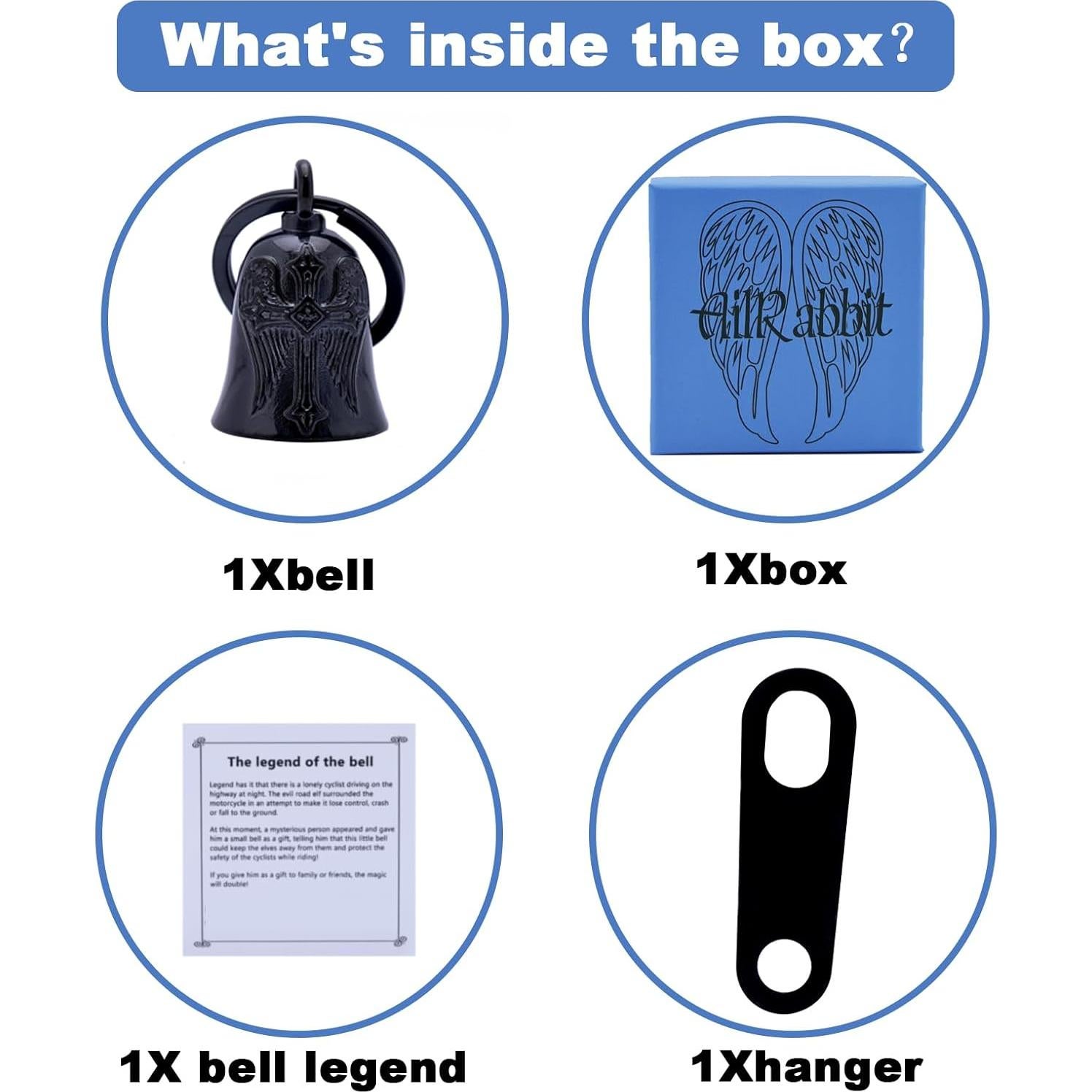 Campana de Moto AilRabbit 768472182753 Doble Cara Negra