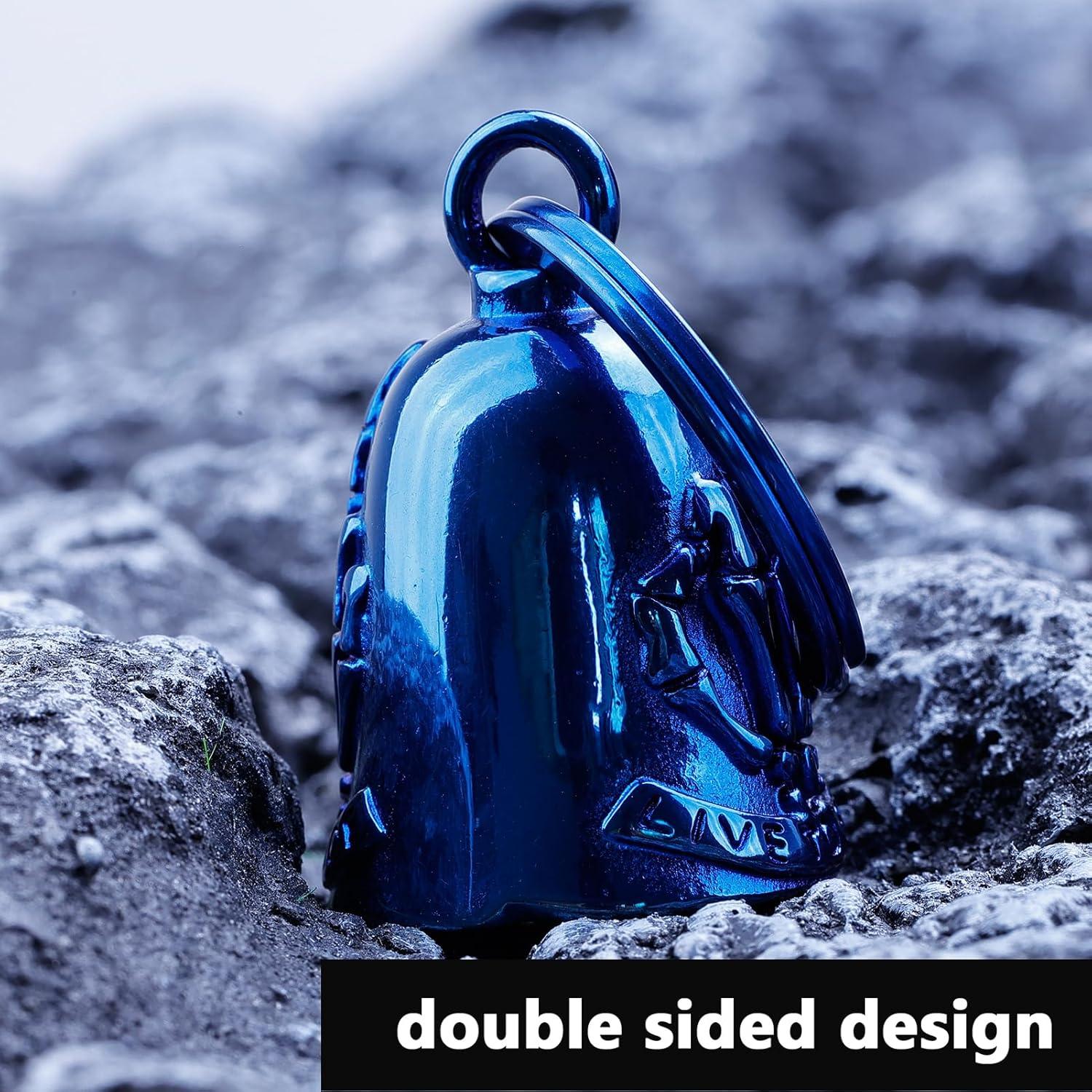 Campana para Motocicleta AilRabbit 123 Acero Inoxidable Azul