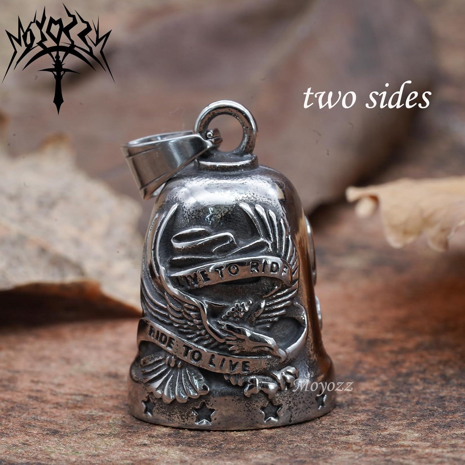 Campana de Motocicleta MOYOZZ Plata 3.81cm con Soporte