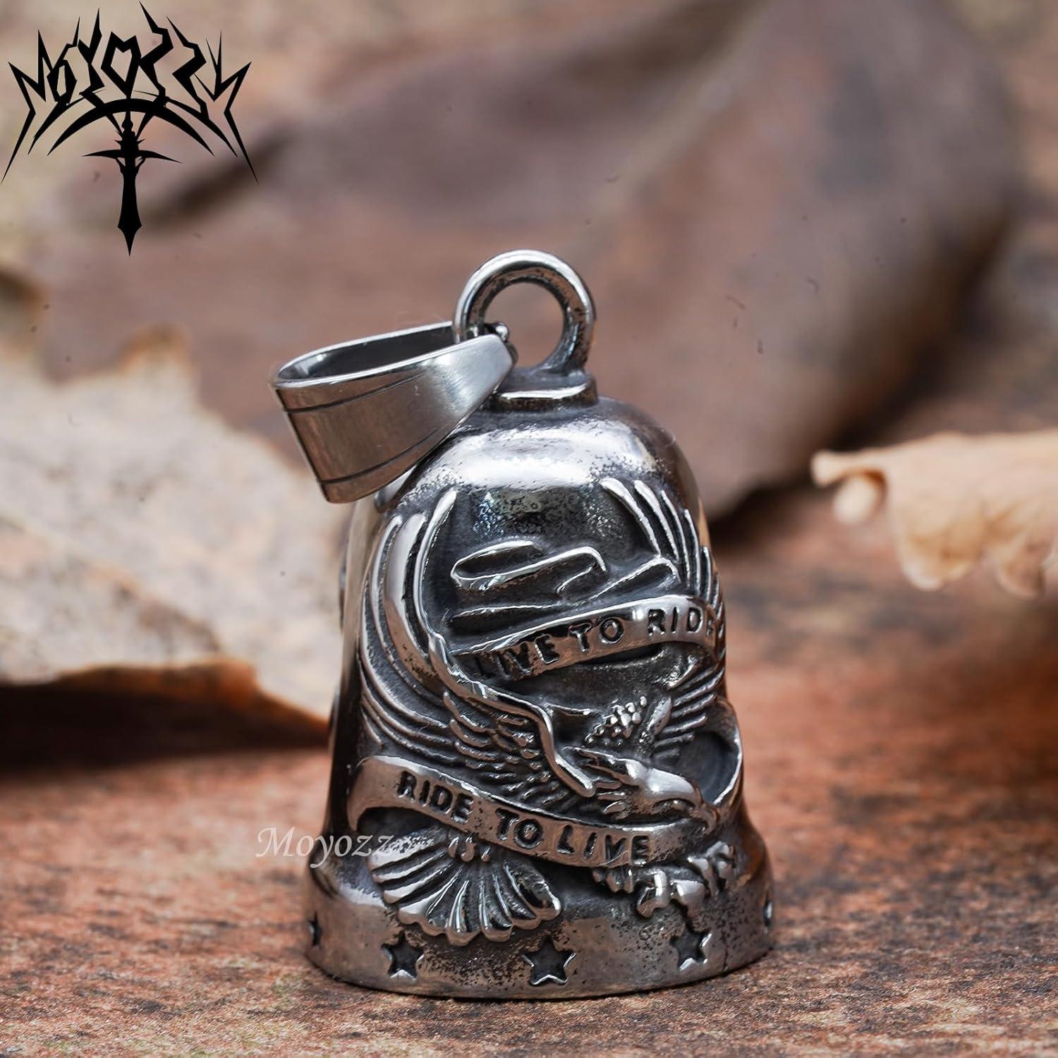 Campana de Motocicleta MOYOZZ Plata 3.81cm con Soporte