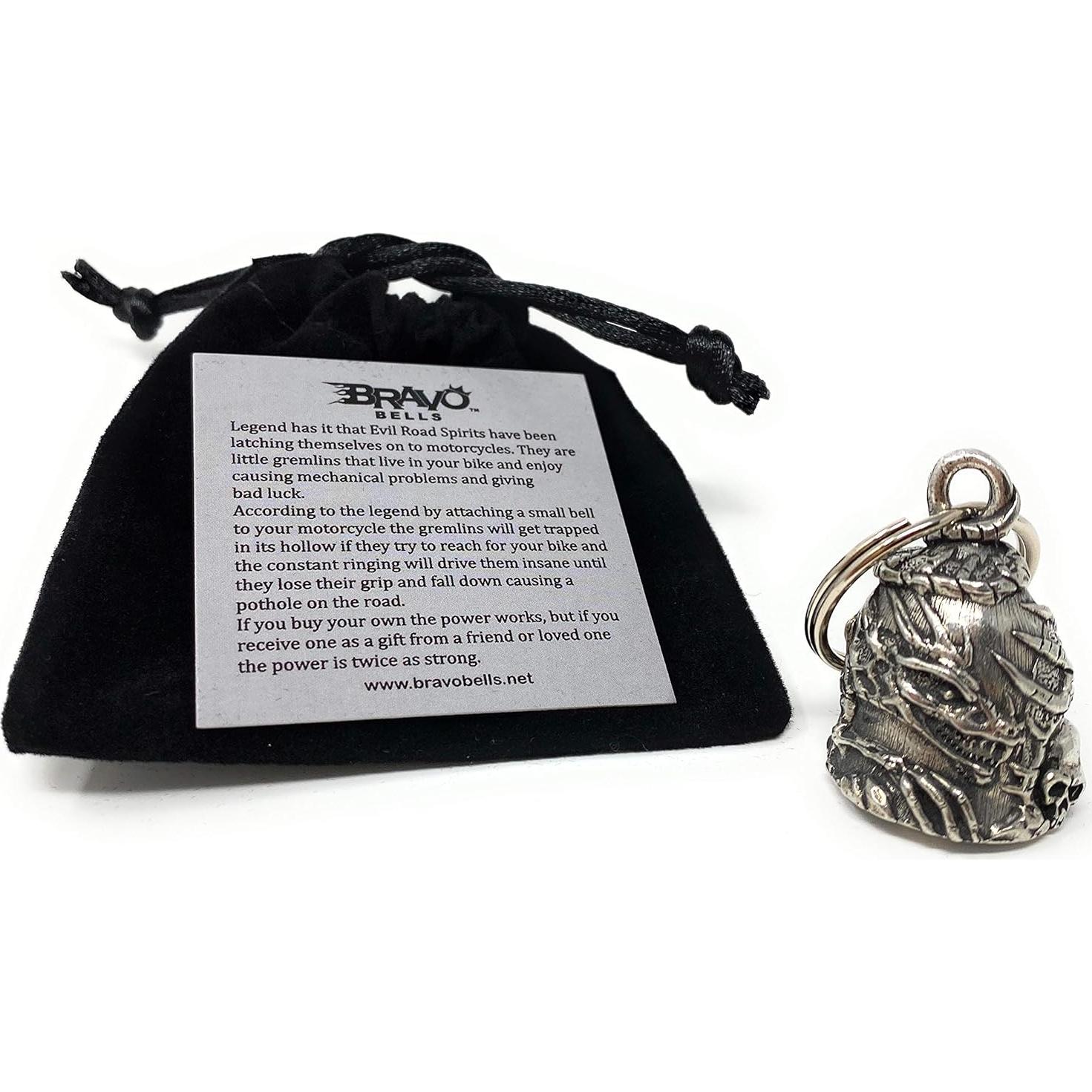 Campana Bravo Bells Calavera Dragón - Accesorio Motocicleta